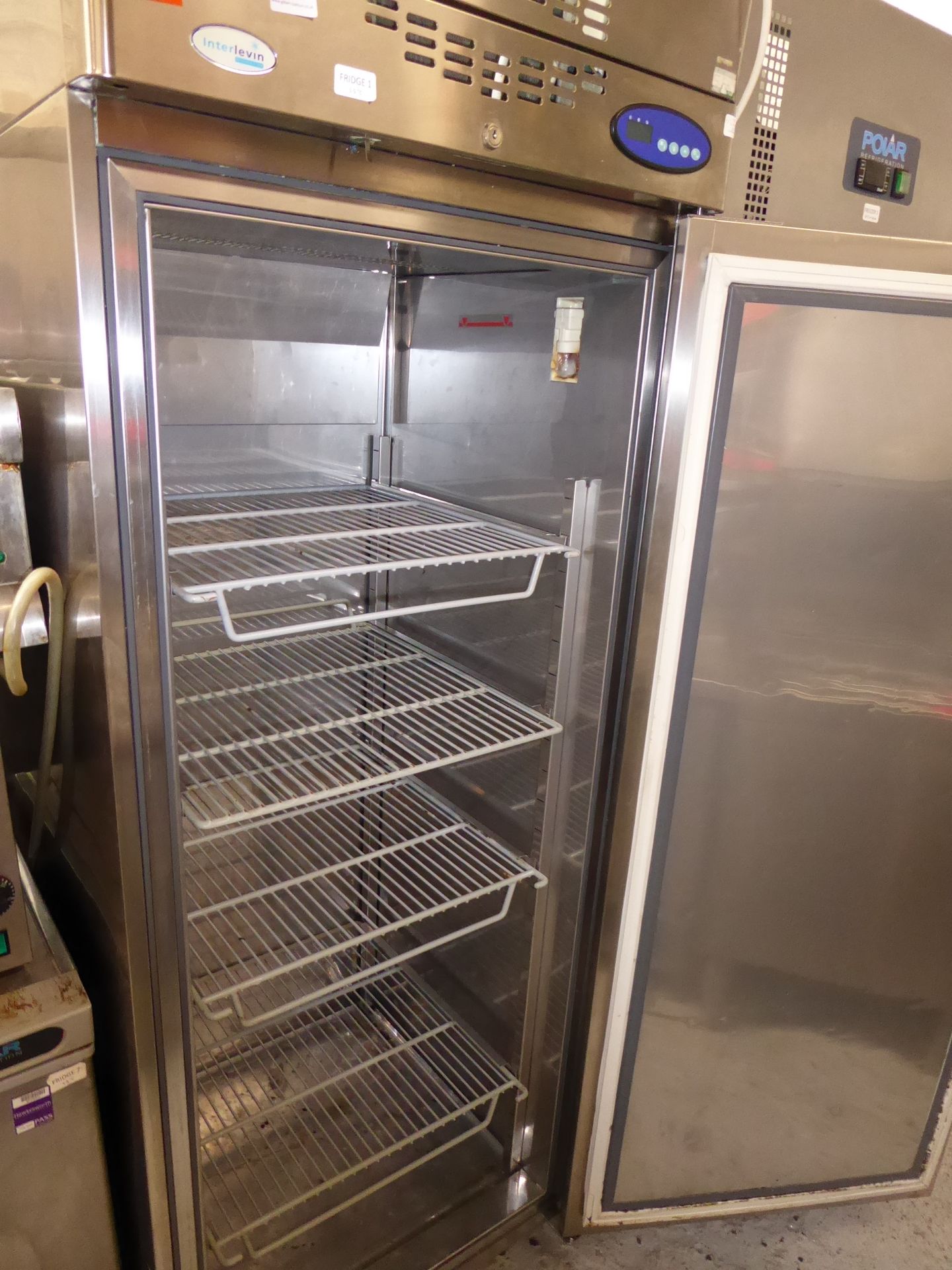 *Interlevin upright fridge - very good condition - complete with 4 shelves -direct from a national - Image 3 of 3