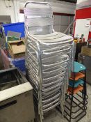 * x12 aluminium stacking chairs