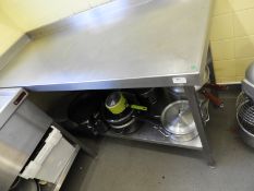Stainless Steel Commercial Sink Unit with Upstand to Rear & Left, and Undershelf