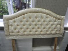 Buttoned Upholstered Double Headboard