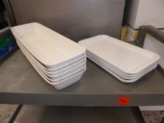 * 10 x large white display plates