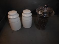 * approx. 40 salt and pepper shakers (new and used)