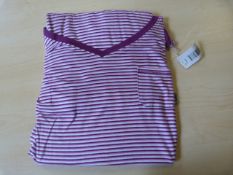 *DKNY Size: XL Purple/Pink/White Striped Top