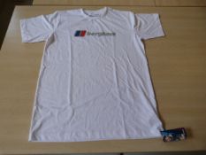 *Berghaus White Crew-Neck T-Shirt Size: M