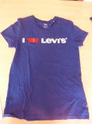Levi's Blue Crew-Neck Top Size: S