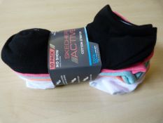 *Sketchers Active Cotton Stretch Socks Size: 3-7 10pk