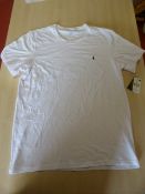 *Ralph Loren White Crew-Neck Polo Size: XXL