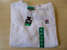 *Fila Ladies White Teri Crew-Neck Shirts Size: XL