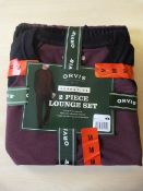 *Orvis 2pc Lounge Set (Black/Dusty Maroon) Size: M