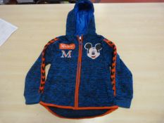 Disney Mickey Mouse Hooded Jacket (Blue/Black/Red) Size: 5