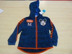 Disney Mickey Mouse Hooded Jacket (Blue/Black) Size: 4T