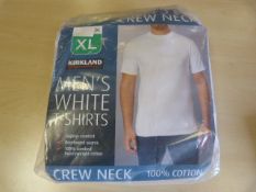 *Kirkland Signature Men's White Crew-Neck T-Shirts 3pk Size: XL