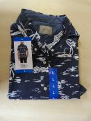 *Jachs Hawaiian Shirts (Navy) Size: L