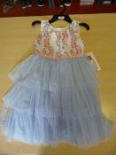 Jona Michelle Child's Perry Blue Flower Dress Size