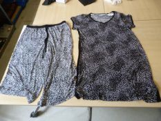*DKNY Size: L Black & White Pajama Set
