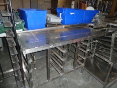 * 1700w*690d*650h stainless steel work bench with shelves