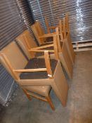 * 6 x brown high back chairs