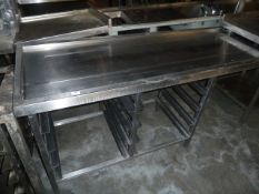 * 1700w*630d*910h stainless steel worktop, space for shelves