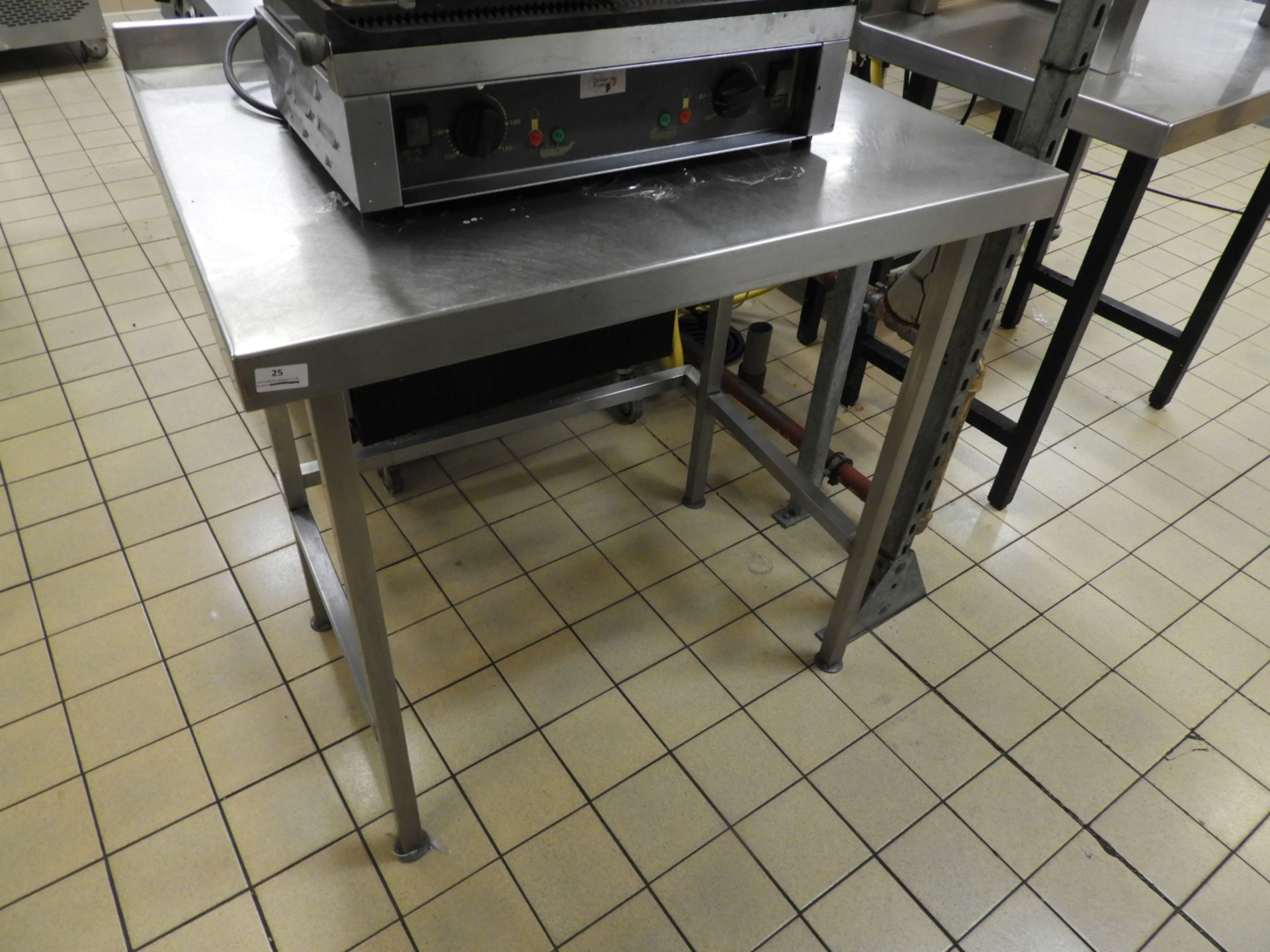 *Stainless Steel Preparation Table with Upstand to Rear 90x70cm