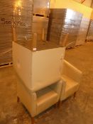 * 3 x cream bucket chairs