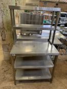 * 5 tier table ss w x 900 d x 600 h x 1600