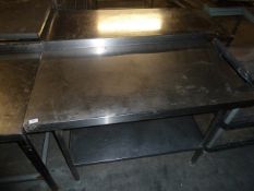 * 1200w*650d*900h stainless steel prep bench with shelf