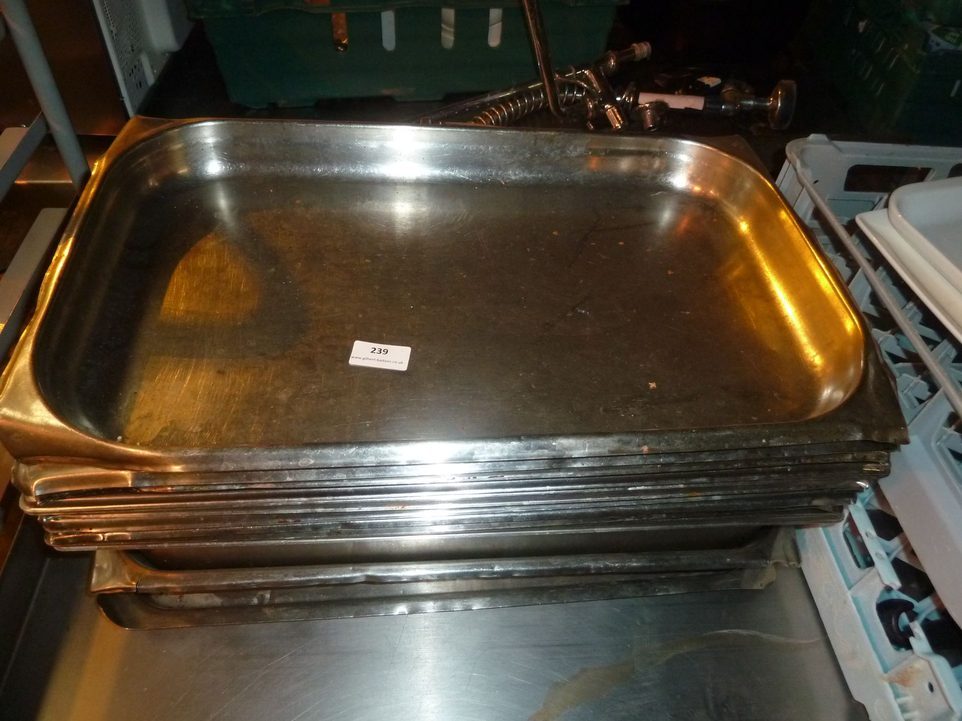 * assortment of metal trays - Image 2 of 2