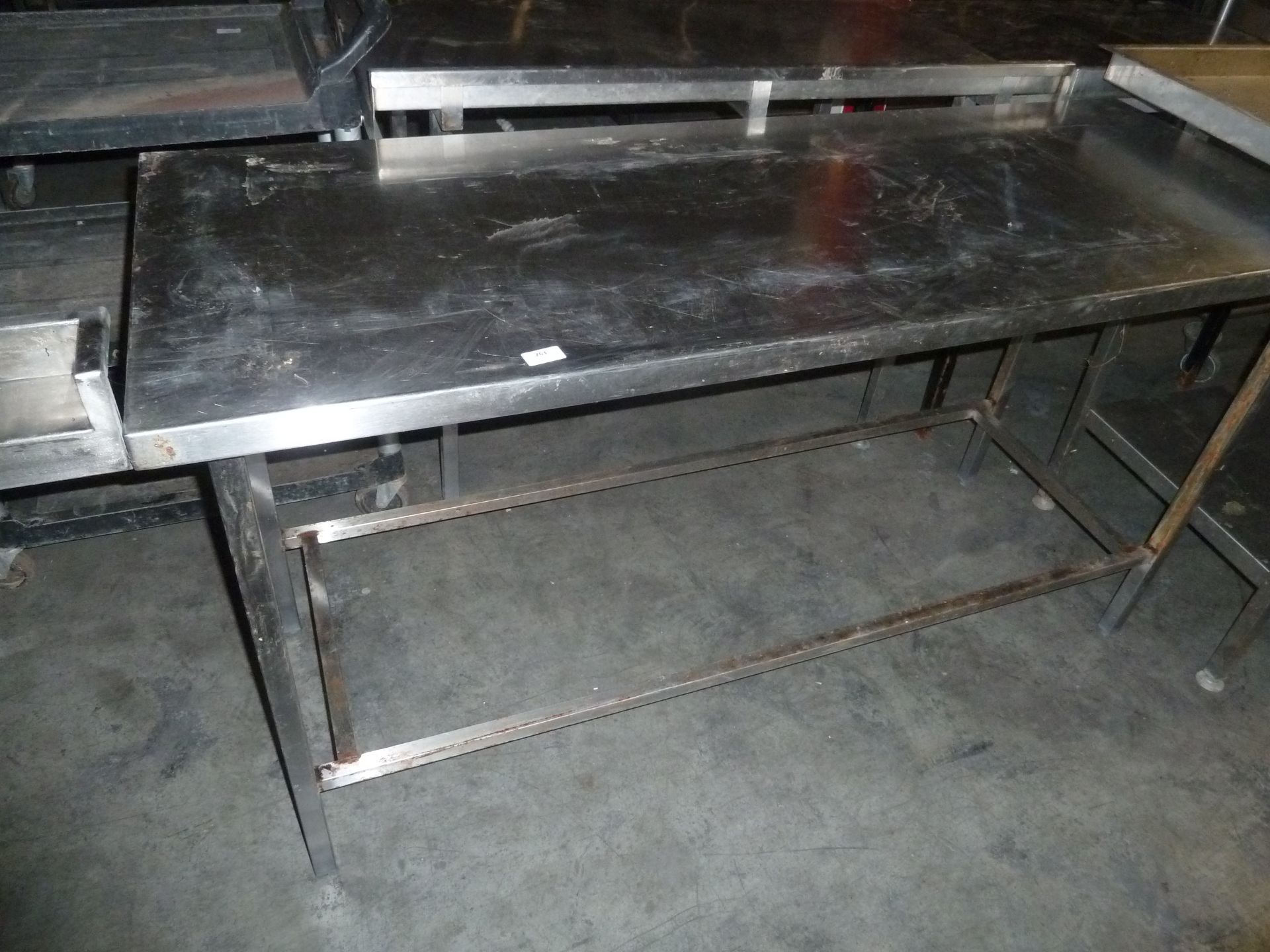 * 1600w*600d*855h ss prep bench