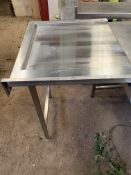 * prep table ss end w x 600 d x 710 h x 950