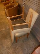 * 2x biege high back chairs