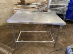 * prep table ss w x 1200 d x 650 h x 900