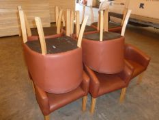 * 11 x maroon bucket chairs