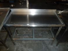 * 1240w*580d*955h stainless steel worktop