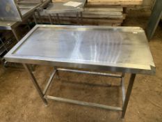 * open ended bus table ss w x 1200 d x 600 h x 940