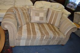 Two Seat Sofa with Pale Gold Upholstery