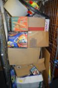 Cage Lot of Household Goods, Children's Toys, Games, etc.