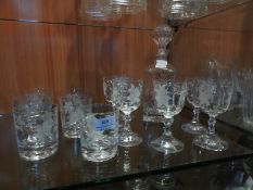 RCR Italian Crystal Decanter, Wine Glass, and Tumblers
