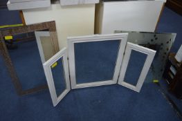 Triple Dressing Table Mirror and Two Wall Mirrors