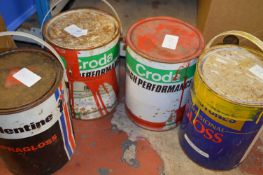 Four Part Used 5L Tins of Industrial Paints