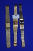 Three Gilt Dress Watches by Accurist, Imado, and Swiss Emperor