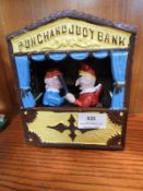 Reproduction Cast Iron Money Box - Punch and Judy Bank