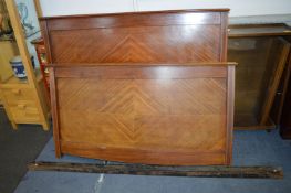 Edwardian Inlaid Mahogany Bed Frame