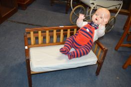 Vintage Doll and Cot