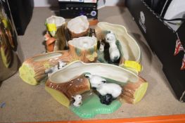 Hornsea Pottery Animal Posy Vases