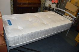 Mayfair Semi-Orthopedic Single Mattress on Grey Metal Bed Frame