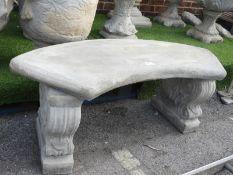 Semicircular Garden Bench