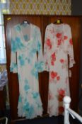Two Floral Dresses Size: 16