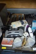 Electrical Items; Four Slice Toaster, Irons, etc.