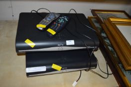 Two Sky HD+ Boxes with Remotes