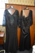 Two Black Evening Dresses Size: Large